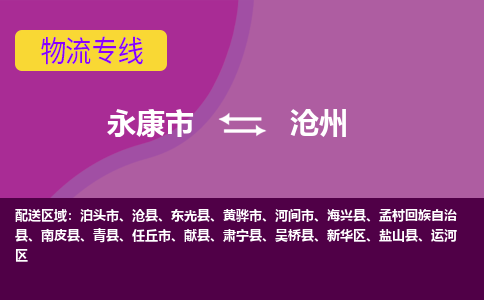 永康到沧州物流公司|永康市到沧州货运专线-效率先行