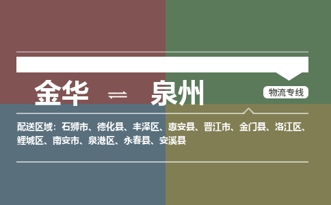 金华到泉州物流公司-金华至泉州货运专线高安全性代理