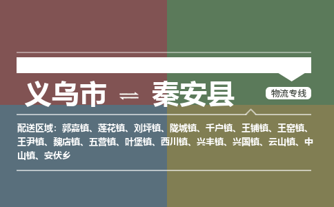 义乌到秦安县物流公司-义乌市至秦安县货运专线高安全性代理