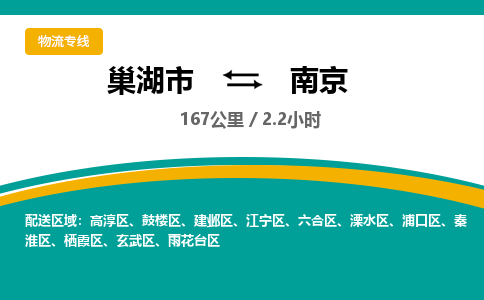 巢湖到巢湖市物流公司|巢湖市到栖霞区货运专线-效率先行