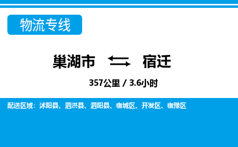 巢湖到巢湖市物流公司|巢湖市到宿豫区货运专线-效率先行