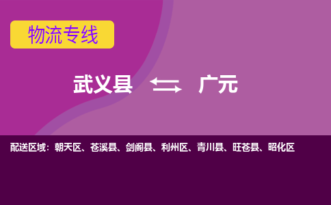 武义到广元物流公司|武义县到广元货运专线-效率先行