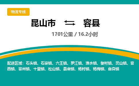 昆山到容县物流公司|昆山市到容县货运专线-效率先行