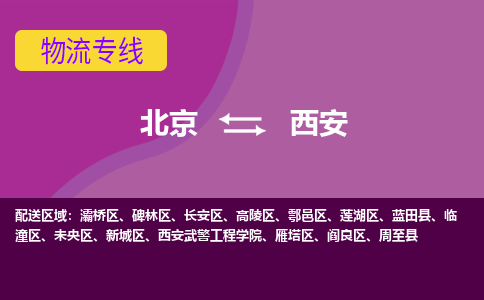 北京到西安物流专线-用心让客户满意北京至西安货运公司