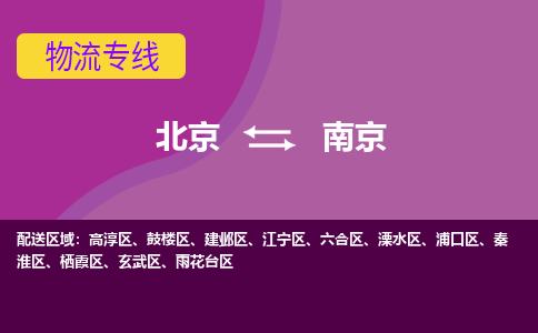 北京到南京物流专线-用心让客户满意北京至南京货运公司