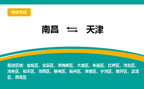 南昌到天津物流公司|南昌到天津货运专线-效率先行