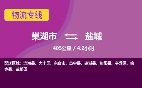 巢湖到巢湖市物流公司|巢湖市到大丰区货运专线-效率先行