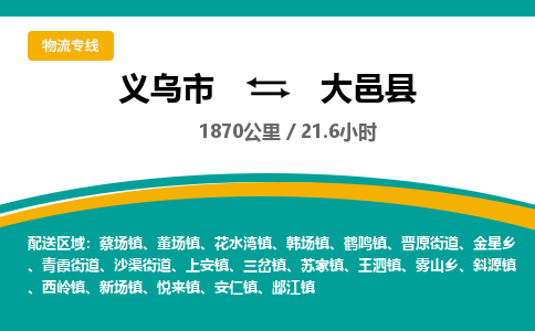 义乌到大邑县物流公司-义乌市至大邑县货运专线高安全性代理