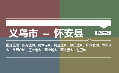 义乌到怀安县物流公司-义乌市至怀安县货运专线高安全性代理