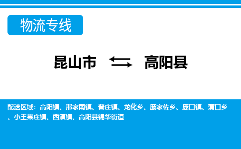 昆山到高阳县物流公司|昆山市到高阳县货运专线-效率先行