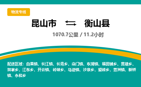 昆山到衡山县物流公司|昆山市到衡山县货运专线-效率先行