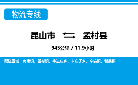 昆山到孟村县物流公司|昆山市到孟村县货运专线-效率先行