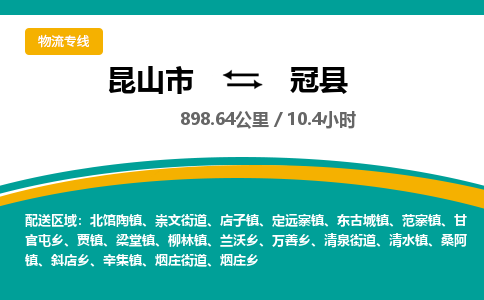 昆山到冠县物流公司|昆山市到冠县货运专线-效率先行