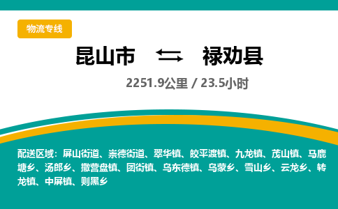 昆山到禄劝县物流公司|昆山市到禄劝县货运专线-效率先行