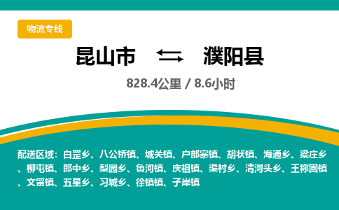 昆山到濮阳县物流公司|昆山市到濮阳县货运专线-效率先行