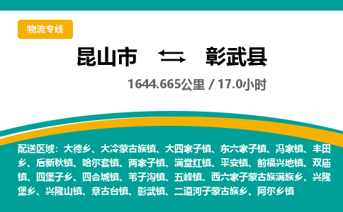 昆山到彰武县物流公司|昆山市到彰武县货运专线-效率先行