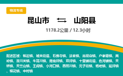 昆山到山阳县物流公司|昆山市到山阳县货运专线-效率先行