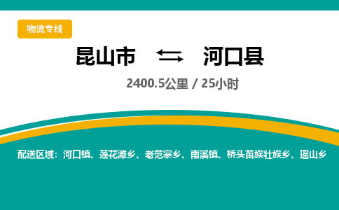 昆山到河口县物流公司|昆山市到河口县货运专线-效率先行