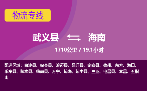 武义到海南物流公司|武义县到海南货运专线-效率先行