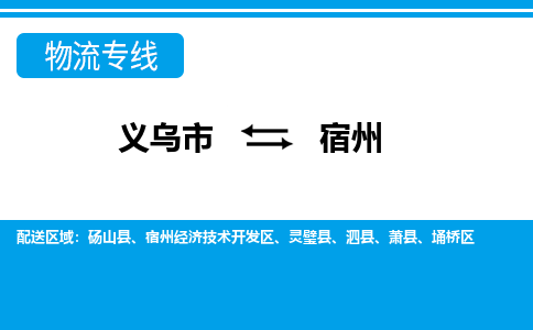 义乌到宿州物流公司-义乌市至宿州货运专线高安全性代理