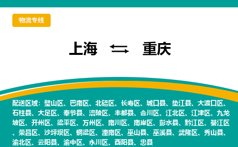 上海到重庆物流公司大件运输专线 整车直达上海到重庆货运专线-效率先行