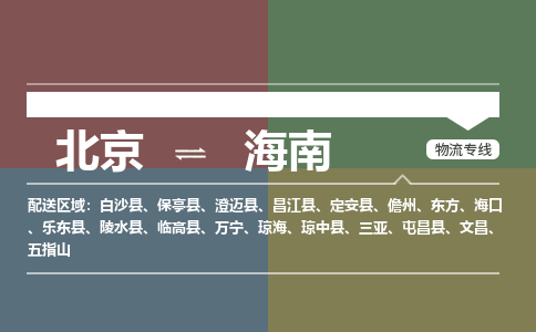 北京到海南物流公司大件运输专线 整车直达北京到海南货运专线-效率先行