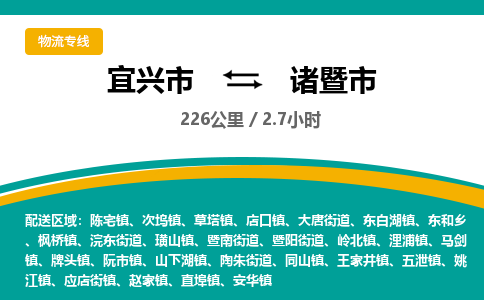找整车运输：宜兴到诸暨市物流公司，托运物流专线2025讲信誉+排名一览