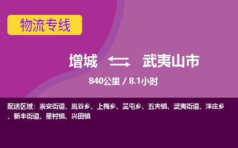 广州到武夷山物流公司-增城至武夷山货运专线总有一款适合您的配送方案
