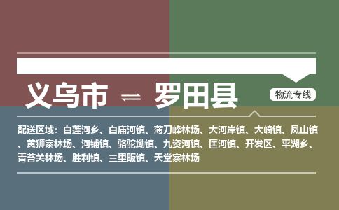 义乌到罗田县物流公司-大件运输专线「上门取货」